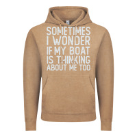 Vintage Coffee boating funny if my boat is thinking about me too funny pontoon boat l Vintage Hoodie - linhVisuals