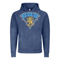 Vintage Denim faded style suomi finland lion design Vintage Hoodie - linhVisuals