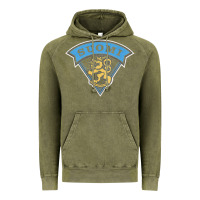 Vintage Olive faded style suomi finland lion design Vintage Hoodie - linhVisuals