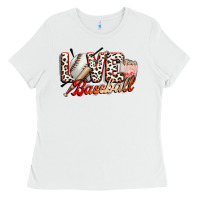 White love baseball Ladies Tee - FaDigitalArtStudio
