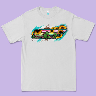 Tennessee Map Sunflower Cactus Serape Premium Tee Designed By Ranaportraitstore