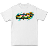 White Tennessee Map Sunflower Cactus Serape Premium Tee - RanaPortraitStore