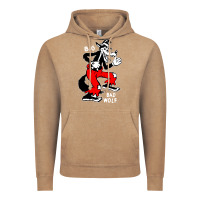 Vintage Coffee big bad wolf Vintage Hoodie - linhVisuals