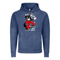 Vintage Denim big bad wolf Vintage Hoodie - linhVisuals
