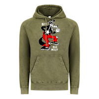 Vintage Olive big bad wolf Vintage Hoodie - linhVisuals