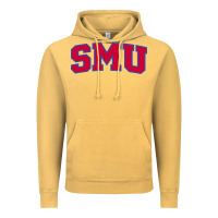 Vintage Mustard The SMU Athletics wordmark Vintage Hoodie - linhVisuals