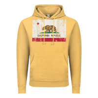 Vintage Mustard california flag womens mens heavy distressed vintage gift t shirt Vintage Hoodie - linhVisuals