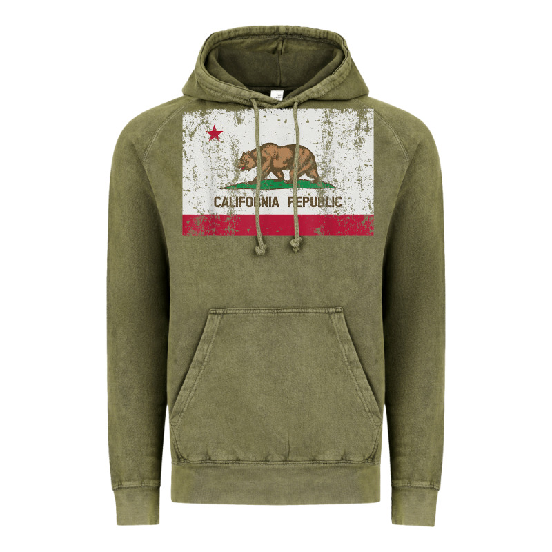 California Flag Womens Mens Heavy Distressed Vintage Gift T Shirt Vintage Hoodie by linhVisuals | Teevron
