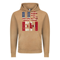 Vintage Camel canada us eh american canadian flag vintage america colors patriotic g Vintage Hoodie - linhVisuals