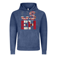 Vintage Denim canada us eh american canadian flag vintage america colors patriotic g Vintage Hoodie - linhVisuals