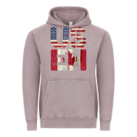 Canada Us Eh American Canadian Flag Vintage America Colors Patriotic G Vintage Hoodie | Teevron