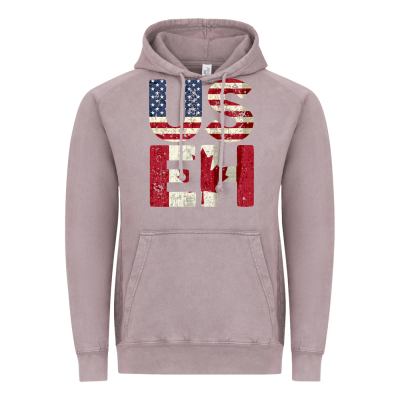 Canada Us Eh American Canadian Flag Vintage America Colors Patriotic G Vintage Hoodie by linhVisuals | Teevron