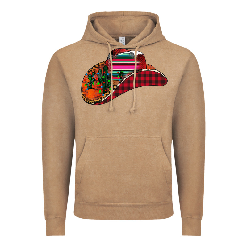 Christmas Cowboy Vintage Hoodie by CowhideDigitalArt | Teevron