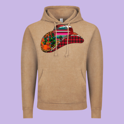 Christmas Cowboy Vintage Hoodie Designed By Cowhidedigitalart