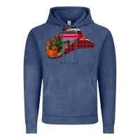 Vintage Denim Christmas Cowboy Vintage Hoodie - CowhideDigitalArt