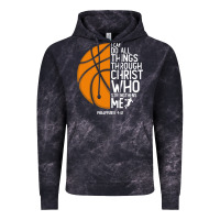 Cloud Black christian basketball i can do all things through christ philippians 41 Vintage Hoodie - linhVisuals