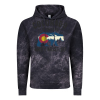 Cloud Black colorado is calling and i must go state flag with wild bear Vintage Hoodie - linhVisuals