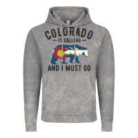 Cloud Rock colorado is calling and i must go state flag with wild bear Vintage Hoodie - linhVisuals