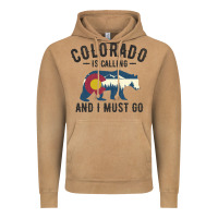Vintage Camel colorado is calling and i must go state flag with wild bear Vintage Hoodie - linhVisuals