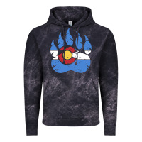 Cloud Black colorado state flag bear paw print pocket place Vintage Hoodie - linhVisuals