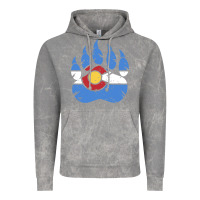 Cloud Rock colorado state flag bear paw print pocket place Vintage Hoodie - linhVisuals