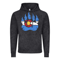 Vintage Black colorado state flag bear paw print pocket place Vintage Hoodie - linhVisuals