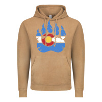 Vintage Camel colorado state flag bear paw print pocket place Vintage Hoodie - linhVisuals