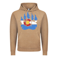 Vintage Coffee colorado state flag bear paw print pocket place Vintage Hoodie - linhVisuals