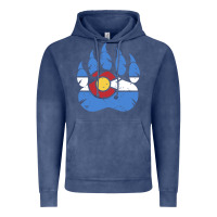 Vintage Denim colorado state flag bear paw print pocket place Vintage Hoodie - linhVisuals