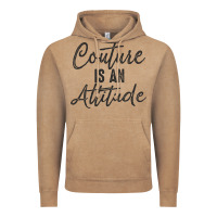 Vintage Coffee couture is an attitude inspirational fashion quote cute lettering text Vintage Hoodie - linhVisuals