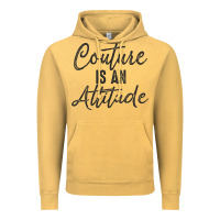 Vintage Mustard couture is an attitude inspirational fashion quote cute lettering text Vintage Hoodie - linhVisuals