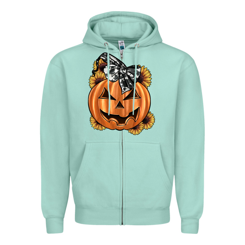 Sunflower Pumpkin Zipper Hoodie by JahusDesignShop | Teevron