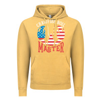 Vintage Mustard crawfish boil master american  flag us big red lobster design Vintage Hoodie - linhVisuals