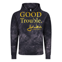 Cloud Black good trouble john lewis signature Vintage Hoodie - linhVisuals