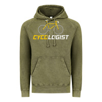 Vintage Olive cycologist funny cycling and bicycle sport design cycler humor gift bi Vintage Hoodie - linhVisuals
