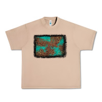 Burro western leopard turquoise glitter tooled leather Urban Heavy Tee - FaDigitalArtStudio