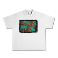Lunar Rock western leopard turquoise glitter tooled leather Urban Heavy Tee - FaDigitalArtStudio