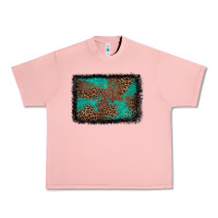 Salmon western leopard turquoise glitter tooled leather Urban Heavy Tee - FaDigitalArtStudio