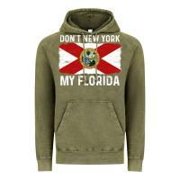 Vintage Olive don't new york my florida vintage flag funny saying gift Vintage Hoodie - linhVisuals