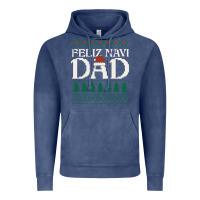 Vintage Denim feliz navi dad ugly christmas sweater funny spanish xmas pun gift for Vintage Hoodie - linhVisuals