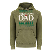 Vintage Olive feliz navi dad ugly christmas sweater funny spanish xmas pun gift for Vintage Hoodie - linhVisuals