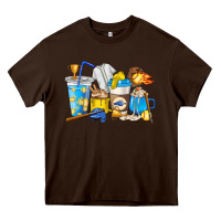 Chocolate Brown Softball coffee cups Heavy Core Tee - HowdyJamesFarm