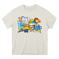 Cream Softball coffee cups Heavy Core Tee - HowdyJamesFarm