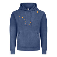 Vintage Denim flag of alaska Vintage Hoodie - linhVisuals