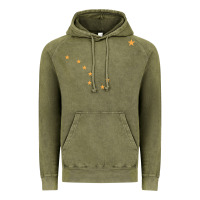 Vintage Olive flag of alaska Vintage Hoodie - linhVisuals