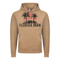 Vintage Coffee florida man state funny meme vintage palm trees and sunset retro sun Vintage Hoodie - linhVisuals