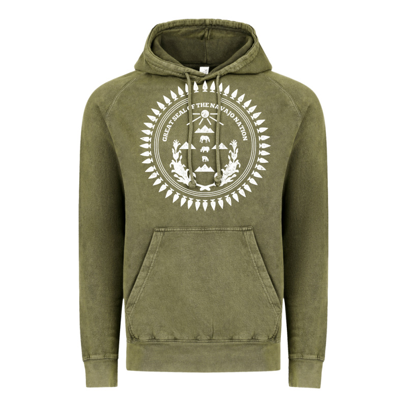Great Seal Of The Navajo Nation Faded Style Design Vintage Hoodie by linhVisuals | Teevron