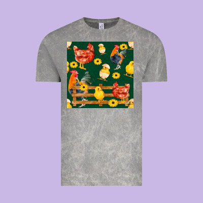 Farm Life Seamless Pattern Vintage Tee Designed By Fadigitalartstudio