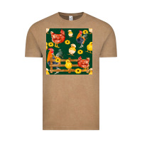 Vintage Coffee farm life seamless pattern Vintage Tee - FaDigitalArtStudio