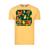 Vintage Mustard farm life seamless pattern Vintage Tee - FaDigitalArtStudio